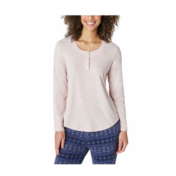 Eddie Bauer Women's 3-Piece Pink Blue Waffle Fleece Pajama Set Size Large NWT - Picture 1 of 5
